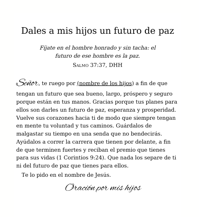 Oración…