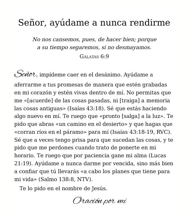 Oración…