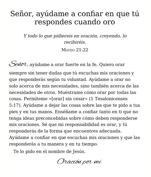 Oración….